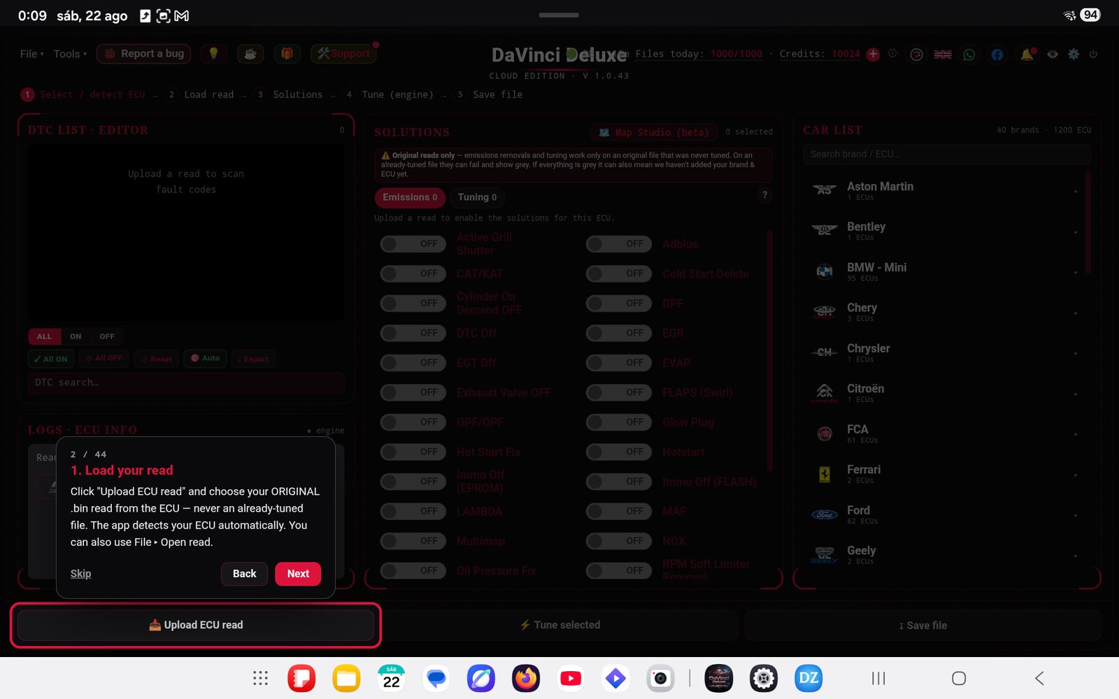 DaVinci Deluxe on Android 5