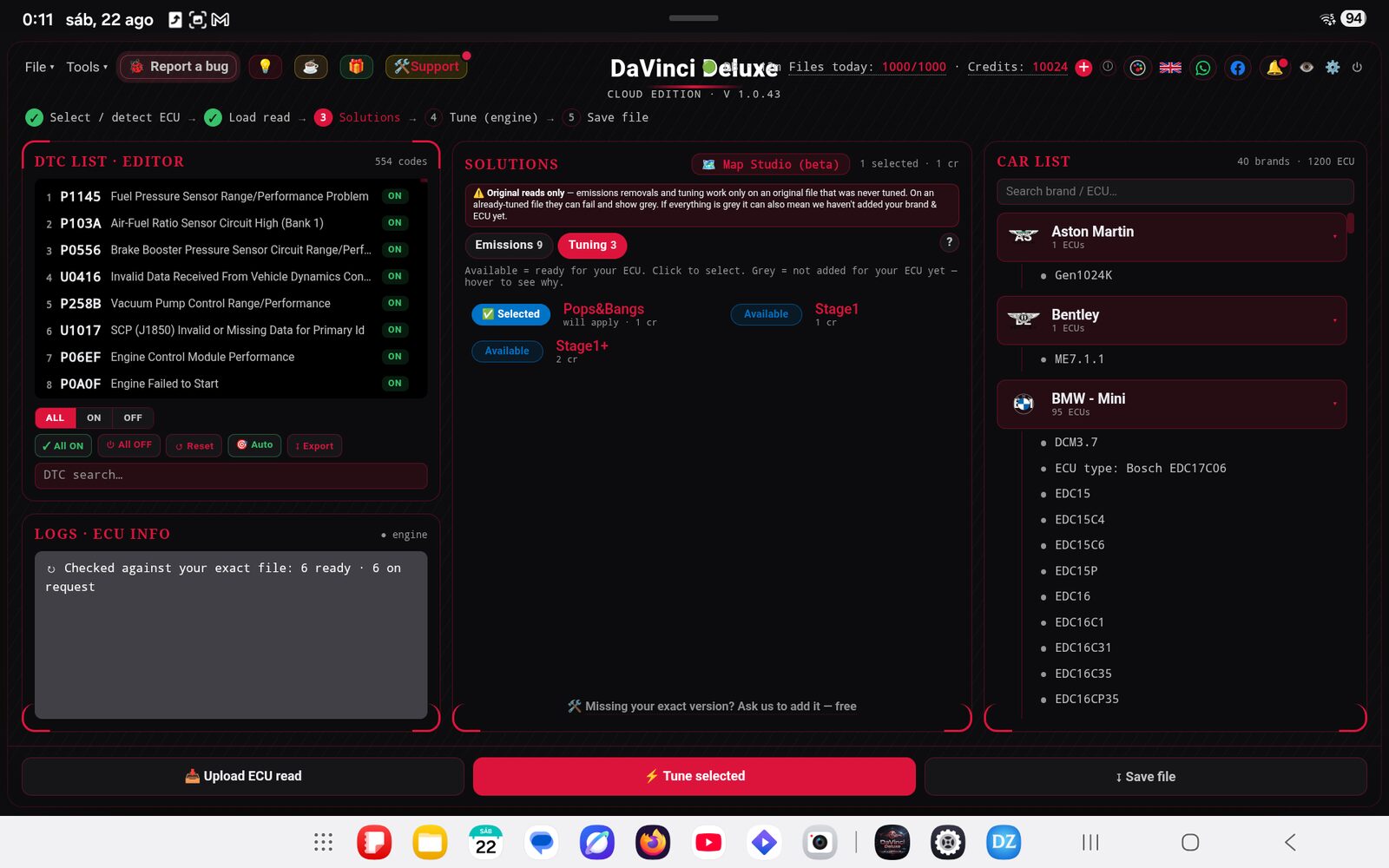 DaVinci Deluxe on Android 10