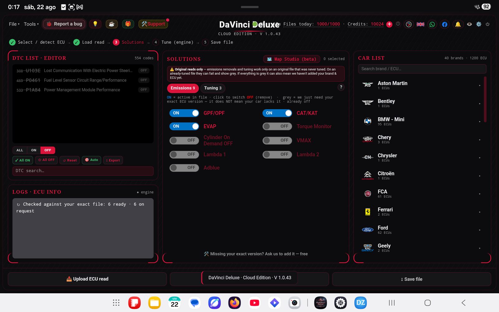 DaVinci Deluxe on Android 30